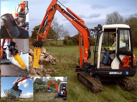 mini excavator with attachments|different attachments for mini excavators.